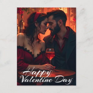 Valentijns magie met romantische saamhorigheid feestdagenkaart