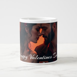Valentijns magie met romantische saamhorigheid grote koffiekop