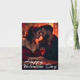 Valentijns magie met romantische saamhorigheid kaart