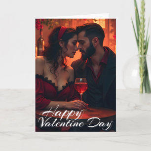 Valentijns magie met romantische saamhorigheid kaart