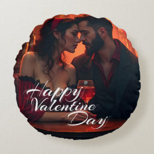 Valentijns magie met romantische saamhorigheid rond kussen