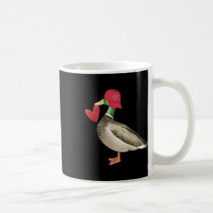 Valentijns Mallard Eend Retro Groovy Hartjes Valen Koffiemok