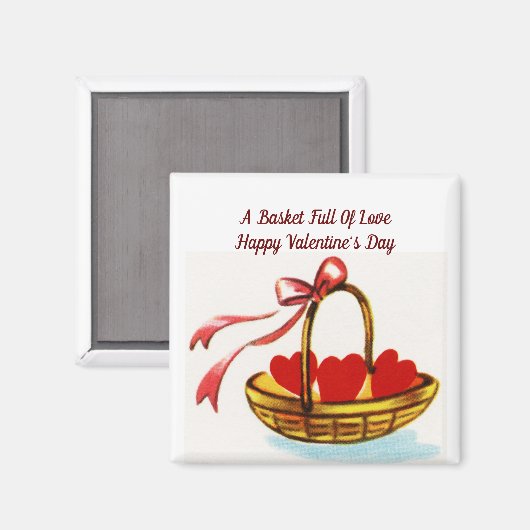 Valentijns mandje magneet (Voorkant / Achterkant)