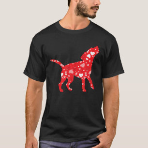 Valentijns Matchende Koppel Liefde Harten Beagle H T-shirt