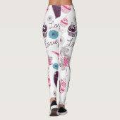 Valentijns motief Red Hearts & Birds Leggings (Achterkant)