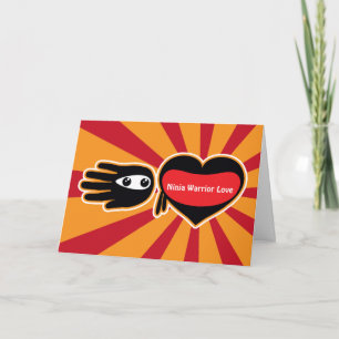Valentijns Ninja Warrior Love Feestdagen Kaart