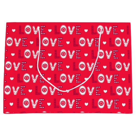 Valentijns ontwerp groot cadeauzakje (Voorkant)