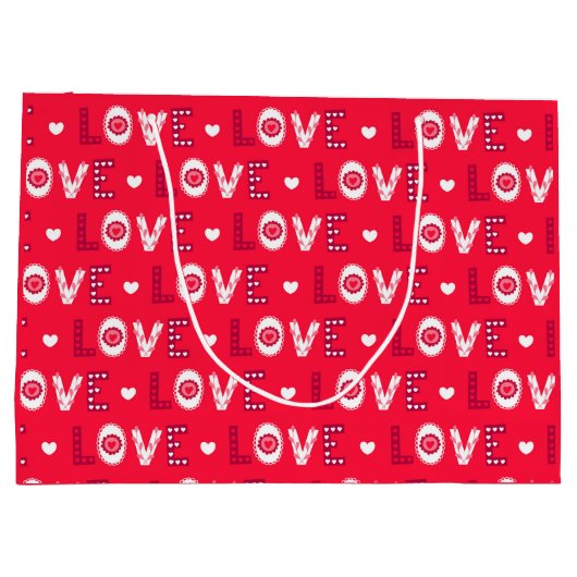Valentijns ontwerp groot cadeauzakje (Achterkant)