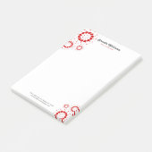 Valentijns ontwerp voor rode harten post-it® notes (Schuin)