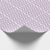 Valentijns Paars handgetekend regenboogpatroon Cadeaupapier (Hoek)