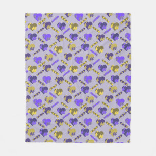 Valentijns patroon fleece deken