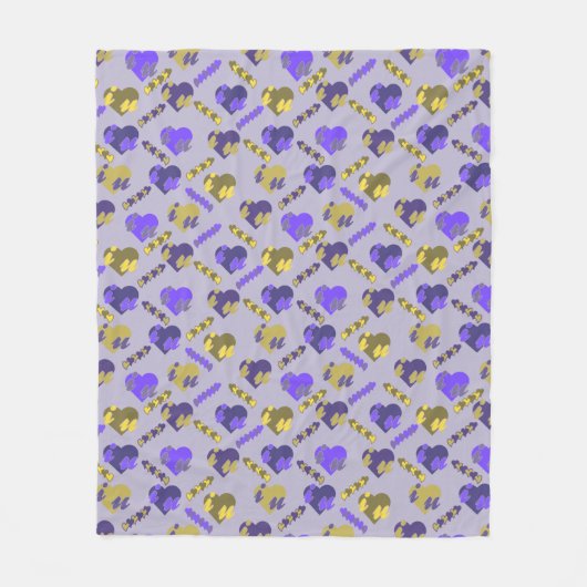 Valentijns patroon fleece deken (Voorkant)