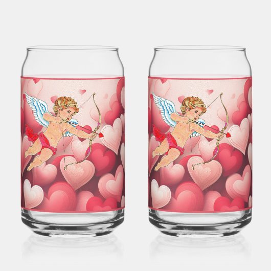Valentijns pijlglas blikvorm glas (Voorkant)