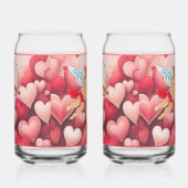 Valentijns pijlglas blikvorm glas (Links)