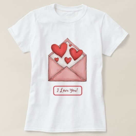 Valentijns print T-shirt (Design voorkant)