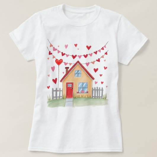 Valentijns print T-shirt (Design voorkant)