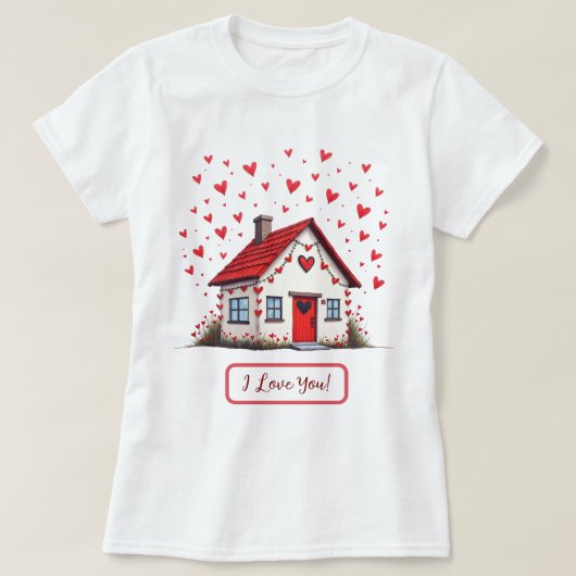Valentijns print T-shirt (Design voorkant)