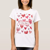 Valentijns print T-shirt (Voorkant)