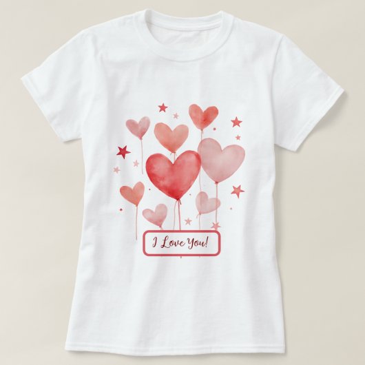 Valentijns print T-shirt (Design voorkant)