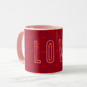 Valentijn's Red Hearts op Red Love 3 Mok (Voorkant links)