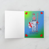 Valentijns ridder in shining armor kaart (Binnen)