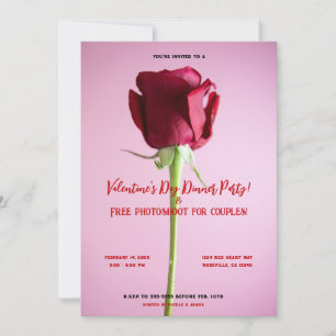 Valentijns rode rozen dinerfeest verjaardag  kaart