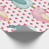 Valentijns Rood hart op wit papier met klauterTort (Hoek)