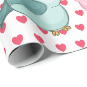 Valentijns Rood hart op wit papier met klauterTort (Rol Hoek)