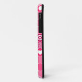 Valentijns Roze Hart en Bloem Stippen Patroon Case-Mate iPhone Case (Achterkant/links)