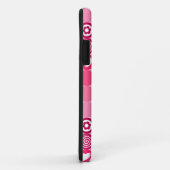 Valentijns Roze Hart en Bloem Stippen Patroon Case-Mate iPhone Case (Achterkant/rechts)