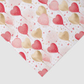 Valentijns roze rode en gouden hart ballonnen tissuepapier (Detail)