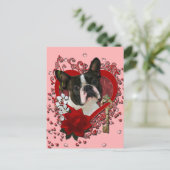 Valentijns - Sleutel aan Mijn Hart - Boston Feestdagenkaart (Staand voorkant)