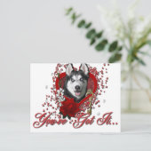 Valentijns - Sleutel aan Mijn Hart - Siberische Feestdagenkaart (Staand voorkant)