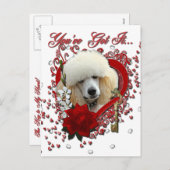 Valentijns - Sleutel tot mijn hart - Poedel - Abri Feestdagenkaart (Voorkant / Achterkant)