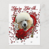 Valentijns - Sleutel tot mijn hart - Poedel - Abri Feestdagenkaart (Voorkant)