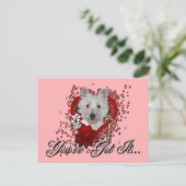 Valentijns - Sleutel tot Mijn Hart - Westie - Tank Feestdagenkaart (Staand voorkant)