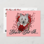 Valentijns - Sleutel tot Mijn Hart - Westie - Tank Feestdagenkaart (Voorkant / Achterkant)