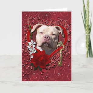 Valentijns - Sleutel voor Mijn hart - Pitbull Jers Feestdagen Kaart