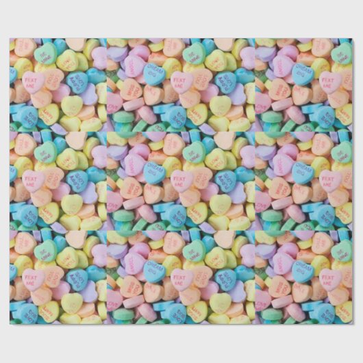 Valentijns snoep gesprekspartner cadeaupapier (Vlak)