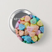 Valentijns snoep gesprekspartner ronde button 5,7 cm (Voorkant /achterkant)