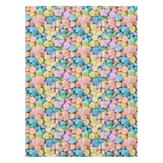 Valentijns snoep gesprekspartner tafelkleed (Voorkant)