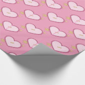 Valentijns Snoep Harten Cadeaupapier (Hoek)