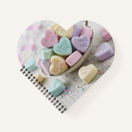 Valentijns snoepgoed SweetHearts aandoenlijke hart Notitieboek