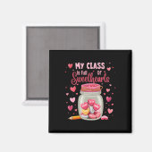 Valentijns snoeppot leraar magneet (Voorkant / Achterkant)