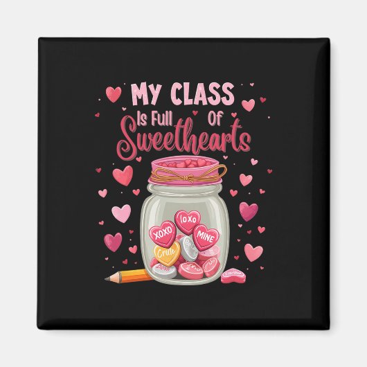 Valentijns snoeppot leraar magneet (Voorkant)