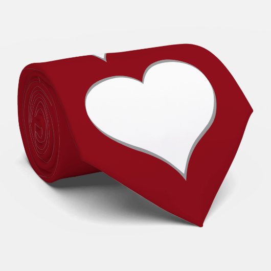 Valentijns Stropdas - Valentijnse harten - eckties (Opgerold)