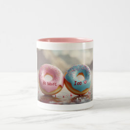 Valentijn's Sweetheart Donut Tweekleurige Koffiemok