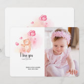 Valentijns Teddy Bear-fotokaart Kaart (Voorkant / Achterkant)
