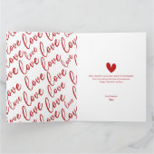 Valentijns thema Rood Wit Ik hou van je Patroon Kaart (Binnen)