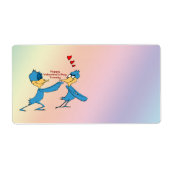 Valentijns Tortelduifjes Verzendlabel (Voorkant)